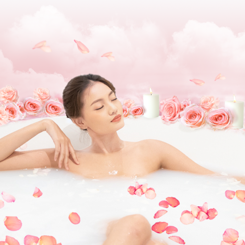 Spa day Bangkok 4 hour luxury package rose champagne premium treatment Treasure Spa full day experience