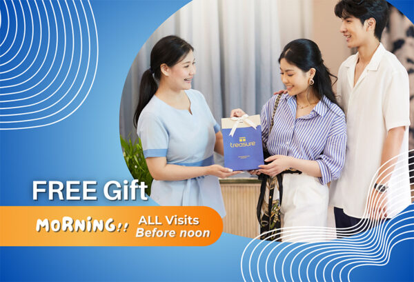 spa free gift promotion blue